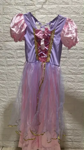 fantasia vestido rapunzel 8 anos