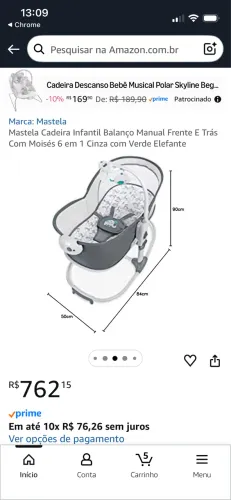 Cadeira bercinho para bebê 