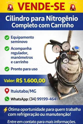 Cilindro para Nitrogênio 