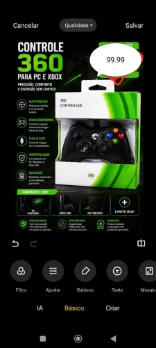 Controle 360. Para Pc e Xbox 