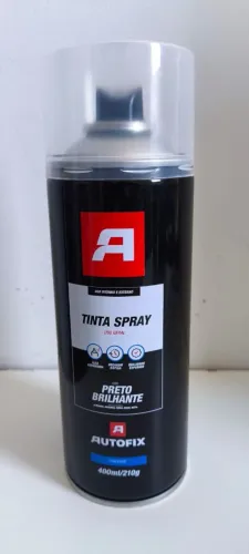 Tinta spray preto brilhante 400ml Autofix