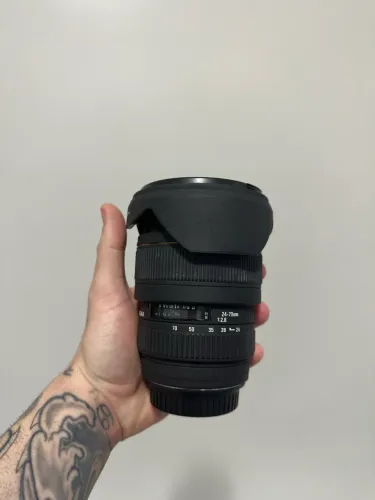 Lente sigma 24-70 2.8 pra canon