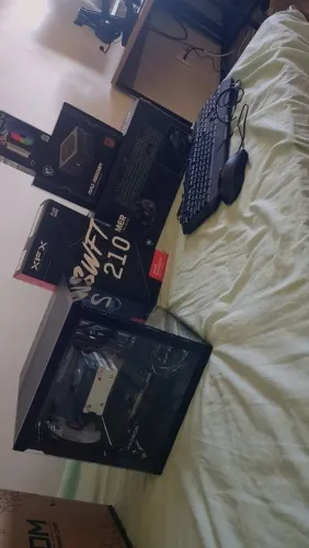 Kit pc gamer 7600 8gb + cadeira 