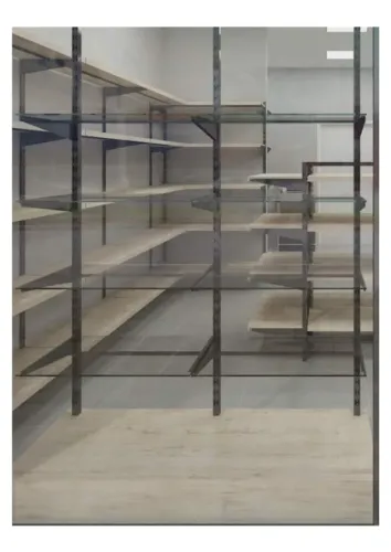Vitrine com pratileiras Loja