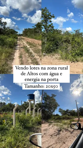 Vendo terreno na zona rural de Altos