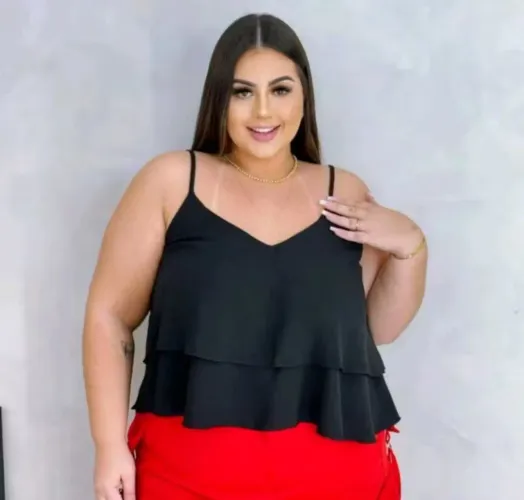 Blusa Plus Size Duna Preta