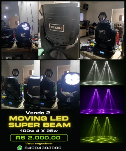 Vendo dois moving beam 100w