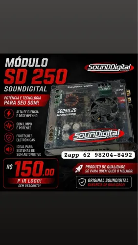 Módulo Sd 250 soundigital 150,00$ p ir logo sem desconto $
