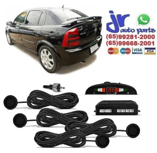 Kit sensor de estacionamento ré Preto Astra 