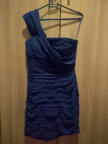 Vestido festa um-ombro Leu