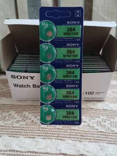 Pilha Sony 364 Sr621sw Ag1 Original óxido de prata Relógio 5 unidades!