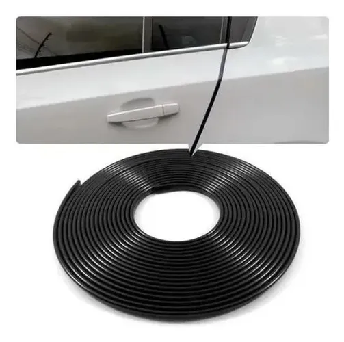Borracha Proteção Borda Porta Couro De Cobra Preto 10 Metros
