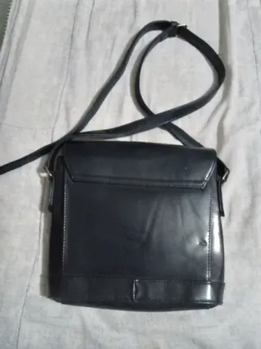 Bolsa feminina azul marinho Med 25x25  couro 