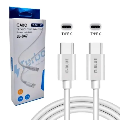 (NOVO) Cabo It.Blue Tipo C Para Tipo C LE-847 1m
