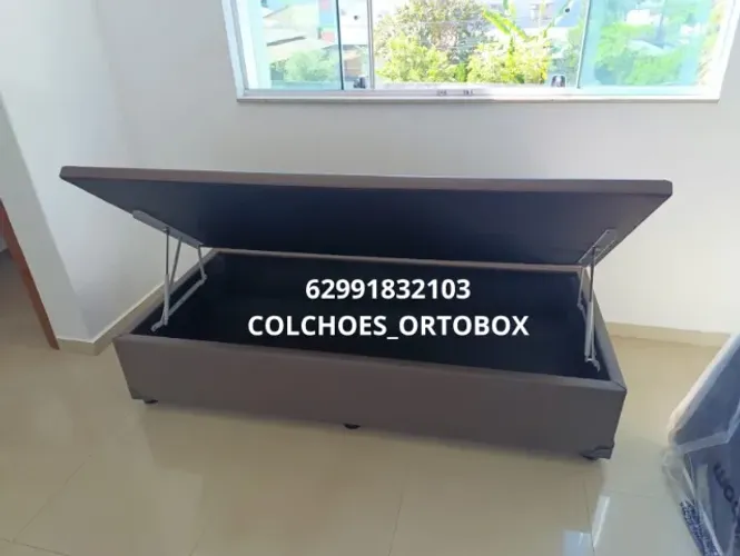Cama box Baú Solteiro com um ano de garantia