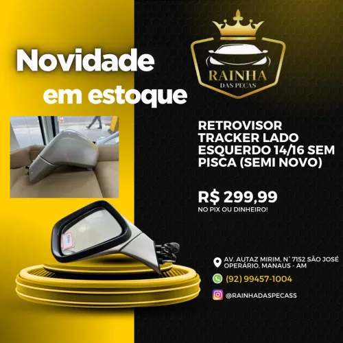 Retrovisor Tracker Lado Esquerdo 14/16 sem pisca (Semi Novo)