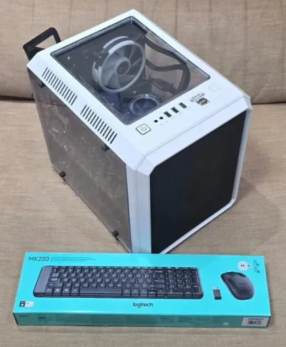 Computador PC Gamer Ryzen 5 16Gb 512Gb RX580, Extra Combo Logitech Teclado+Mouse sem fio