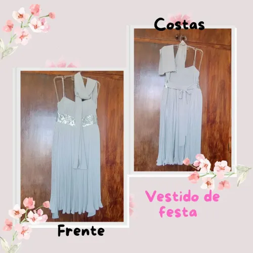 Vestido de festa prata