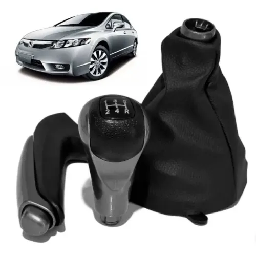 Kit manopla Cambio Manual Honda New Civic 1.8 2006 2011 5 marchas e ré 