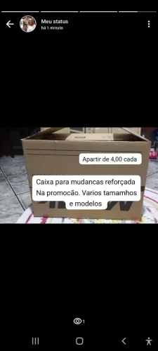 Caixa de papelão para mudanças 