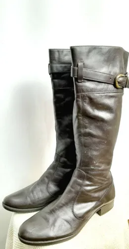 Bota Couro Marrom Tam.36