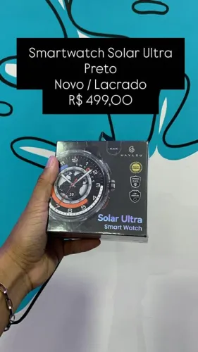 Smartwatch Solar Ultra - Preto - R$ 499,00 | Novo / Lacrado | Loja Fisica
