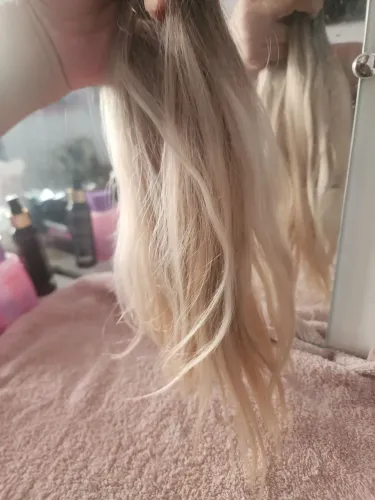 Extensão de cabelo loiro