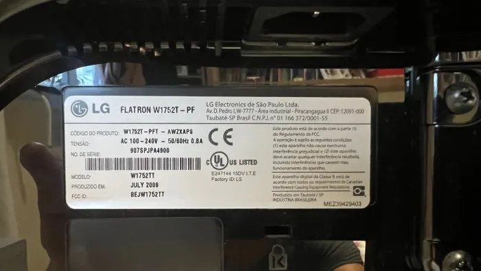 Monitor LG Flatron W1752T-PF