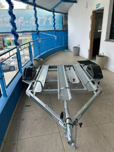 ? CARRETINHA PLATAFORMA PARA 3 MOTOS - REBAIXADA & GALVANIZADA! ?