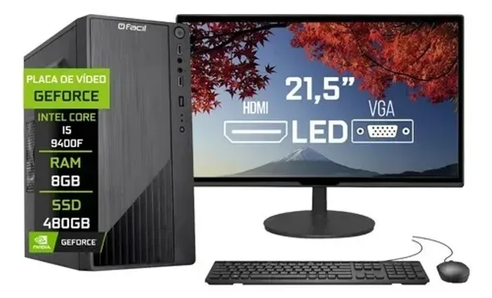Computador Completo  Intel Core I5 9400f 8gb Ssd 480gb
