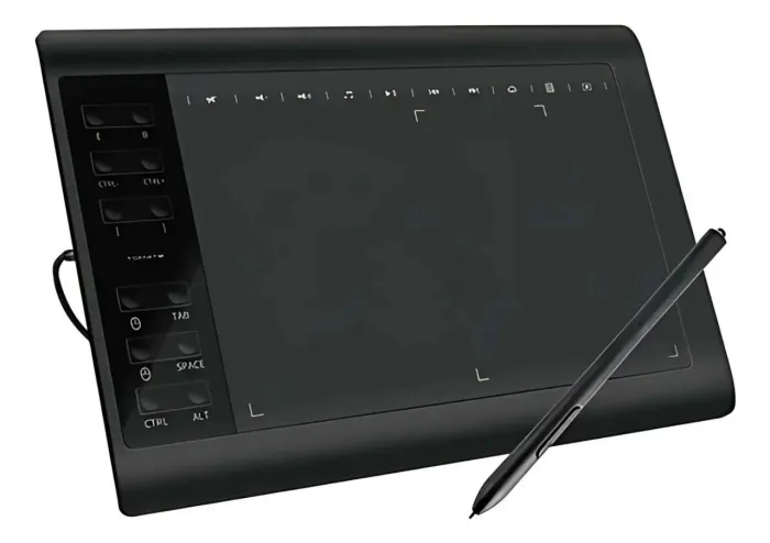 Mesa Digitalizadora 11.6 Portátil Para Design E Desenho Cor Preto