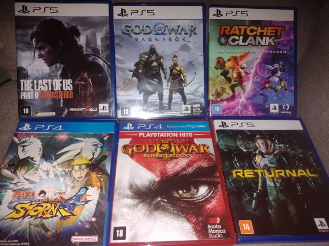 Jogos PS5 "120$" cada.
