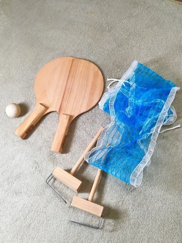Kit Ping-Pong de Madeira Completo Usado