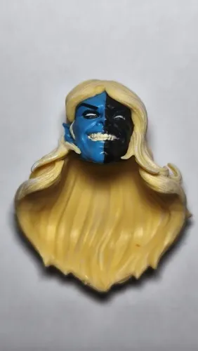 Marvel Legends - cabeça altura 2 cm - p/ custom - elfo azul - cabelo loiro