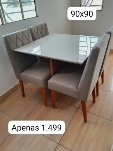 mesa de jantar 4 lugares com entrega gratis- nova de loja
