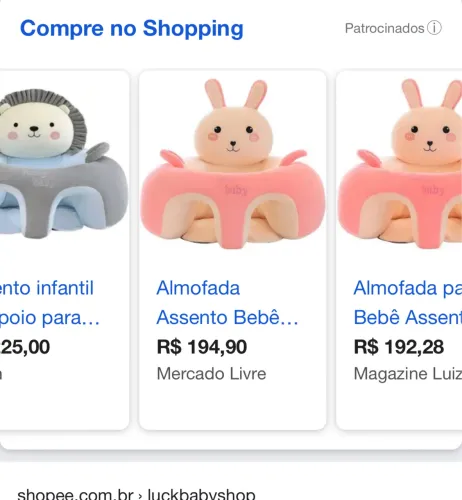 Almofada cadeira infantil 