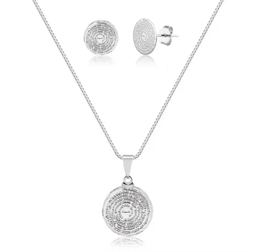 Conjunto Medalha Oração Pai Nosso