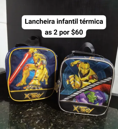 Lancheira Infantil Térmica X-Troy - 2 por R$60