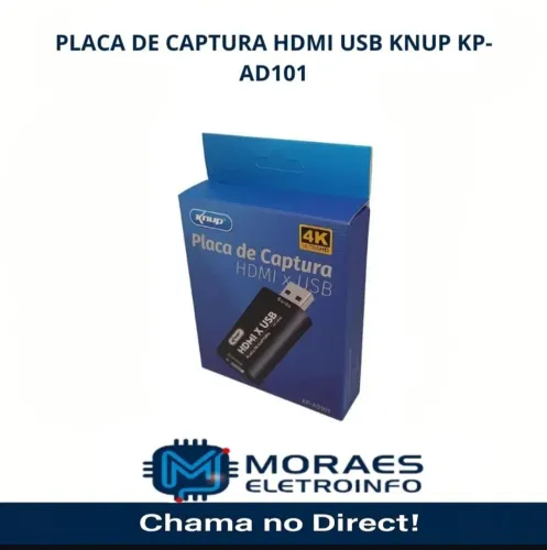Placa de vídeo HDMI x USB 4K Full HD knup 