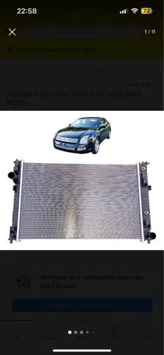 Radiador ford Fusion 2007