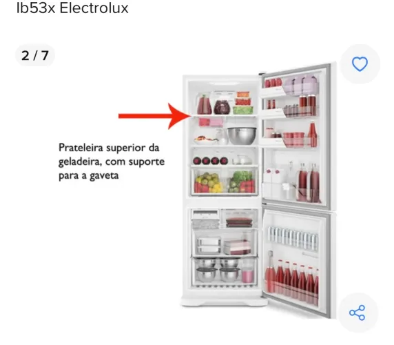 Prateleira de Geladeira eletrolux