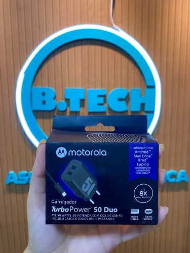 Carregador Motorola Turbo Power 8x mais rápido