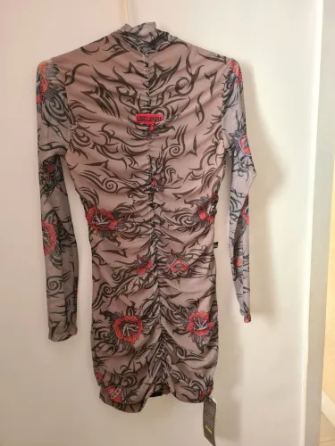 Vestido Tule/Segunda pele - estampa exotic (estilo tribal/tatuagem/y2k) LabellaMafia