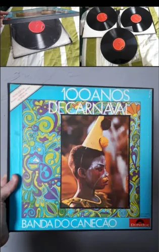 3 Discos de Vinil 100 anos de carnaval box com 3 discos