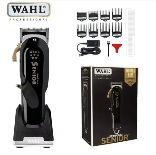 Máquina de Corte Profissional Sénior Wahl Cordless Sem Fio Com Base de Carregamento
