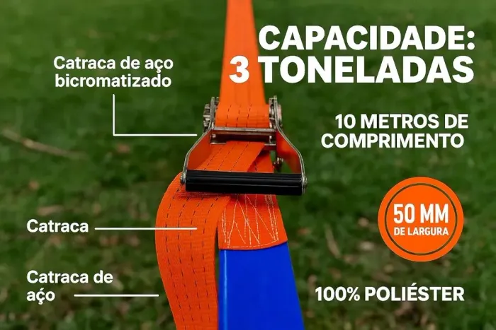 Slackline 10 metros azul