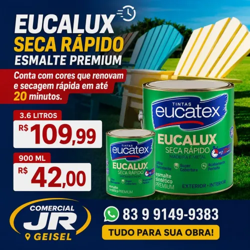 Esmalte sintético Eucatex secagem rápida