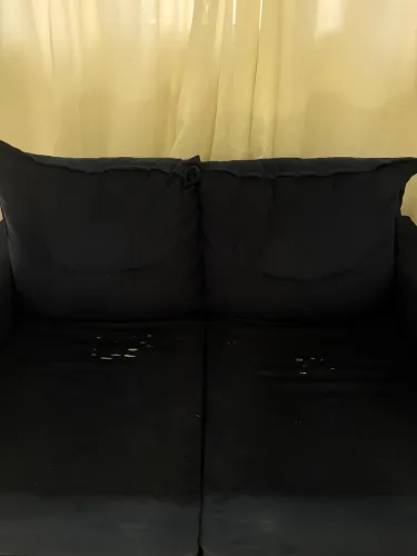 Sofá 2 Lugares Retrátil Lubeck Suede Azul Marinho da Mobly