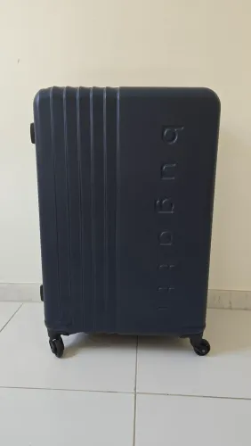 Mala Bugatti azul, 76 cm, rodas 360, usada 1 vez, quase nova!