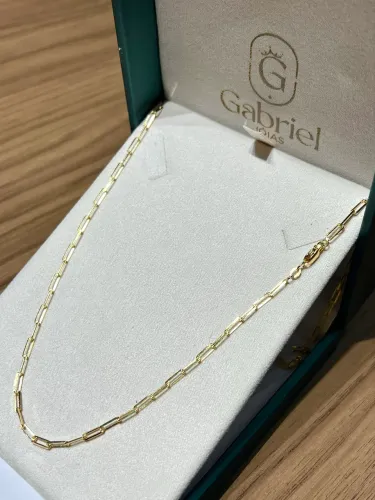 Cordão de ouro 18k Cartier facetado 9.1g novo